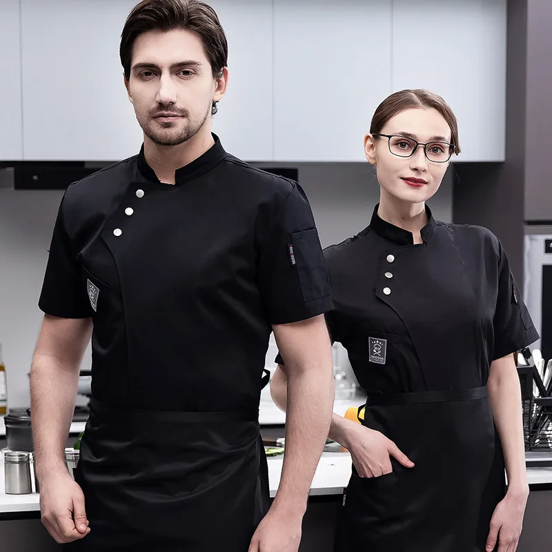 Ropa de Chef, monos de camarero, ropa de Chef, chaquetas de cocinero para hombres y mujeres, uniforme de cocina, panadería, cafetería, camarero, ropa de trabajo, restaurante