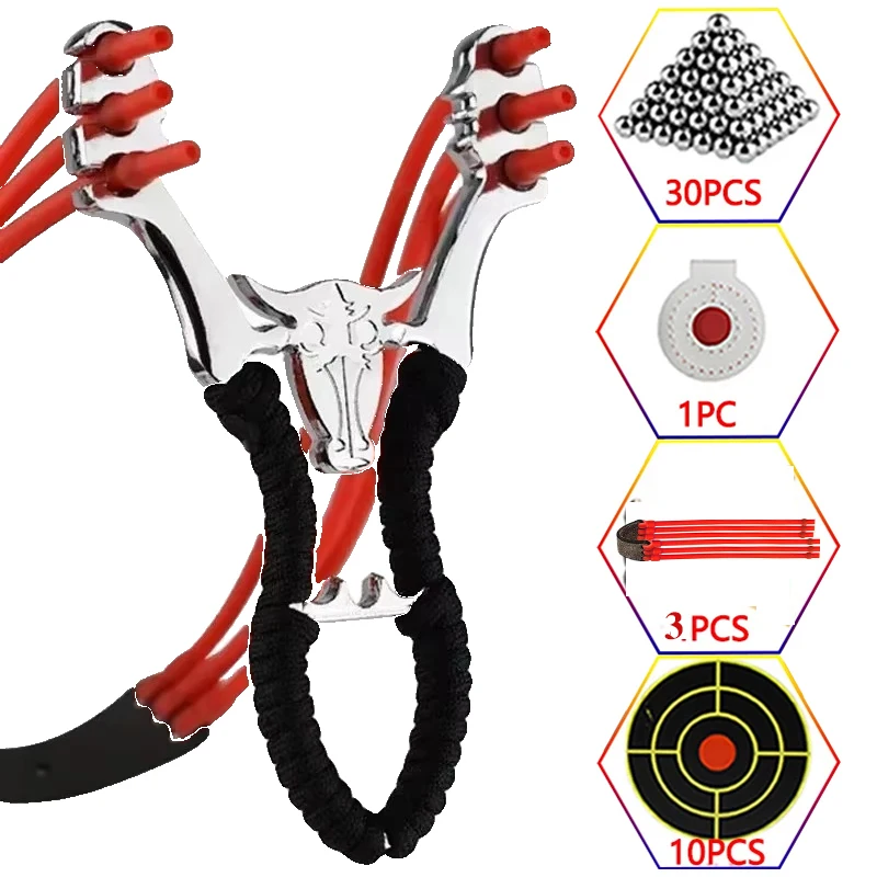 Metal Stainless Steel Slingshot Outdoor Hunting Sports Competitions High-precision Sports Holiday Gifts Holiday Gifts