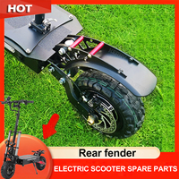 Black Plastic Rear Fender Mudguard for Electric Scooter Universal Fit Durable Waterproof Easy Install Fits BOYUEDA LAOTIE HALO I