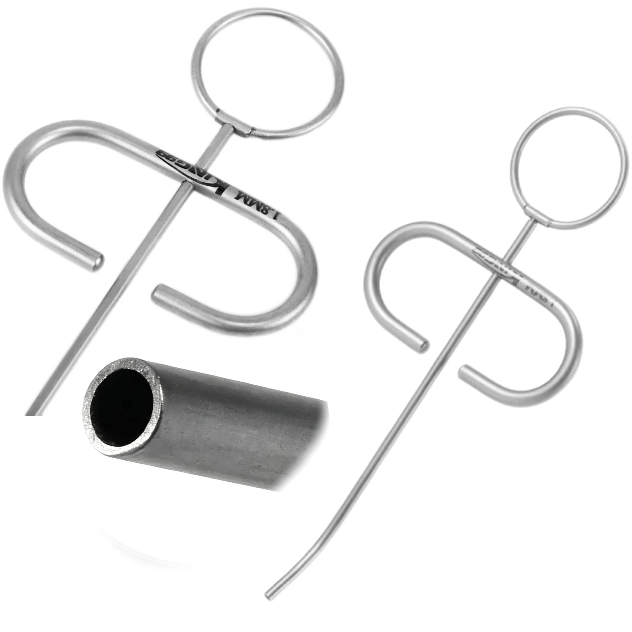 Dental Bone Powder MTA Root Canal Cement Delivery Instrument Stainless Steel Curved Tip 0.8‑1.8mm Implant Bone Graft Filler Tool