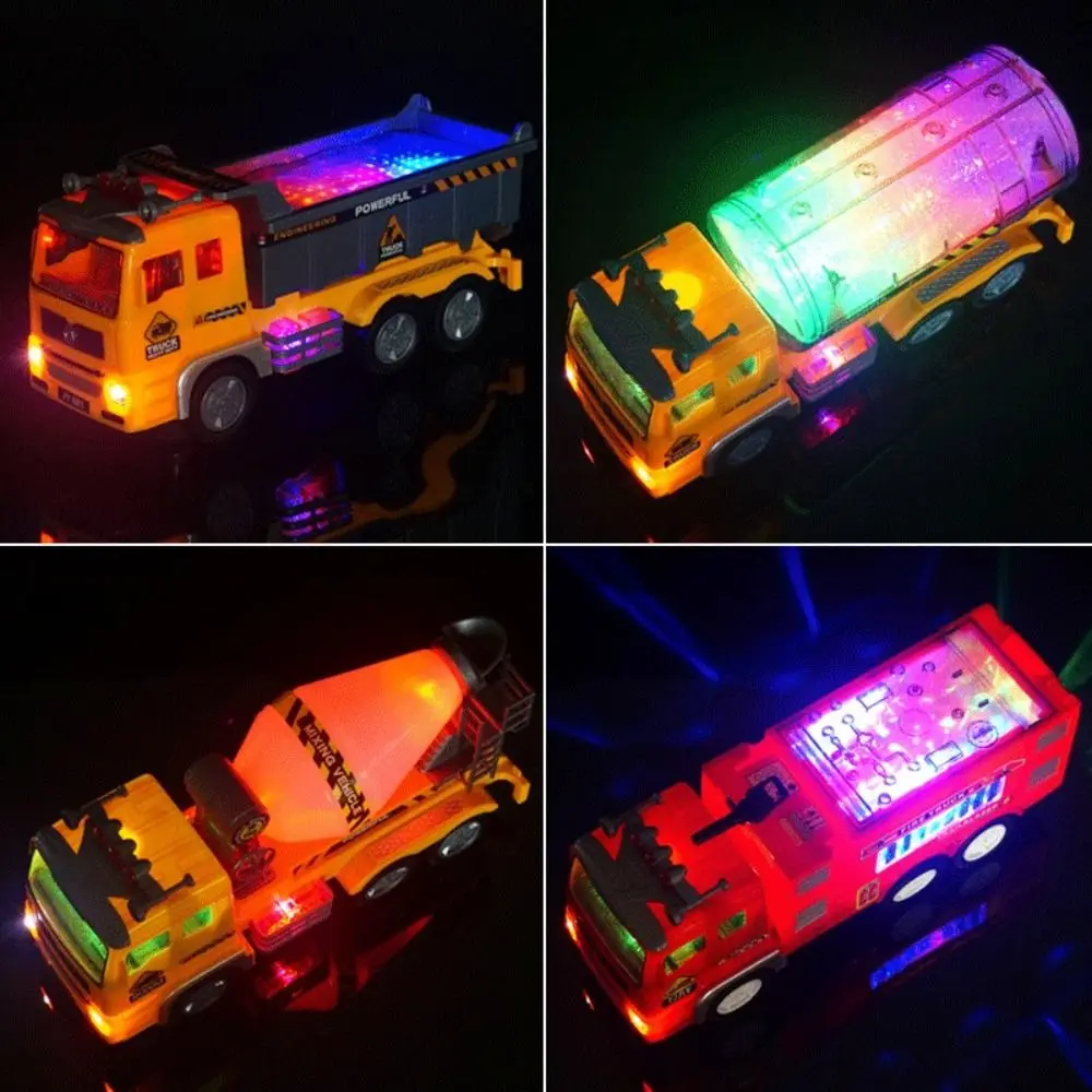 Flashing LED Fire Truck Toy Sound Light Real Siren Electric Engineering Truck Educational Large Size Engineering Vehicles Toy