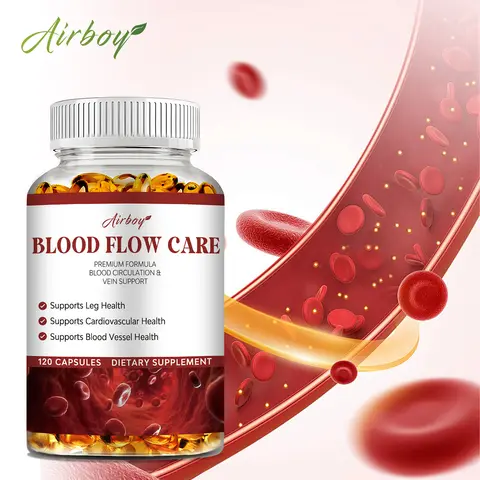 Blood Circulation - Helps Balance Blood Pressure, Balance Cholesterol, Improve Blood Flow, Heart and Brain Health - 120 Capsules
