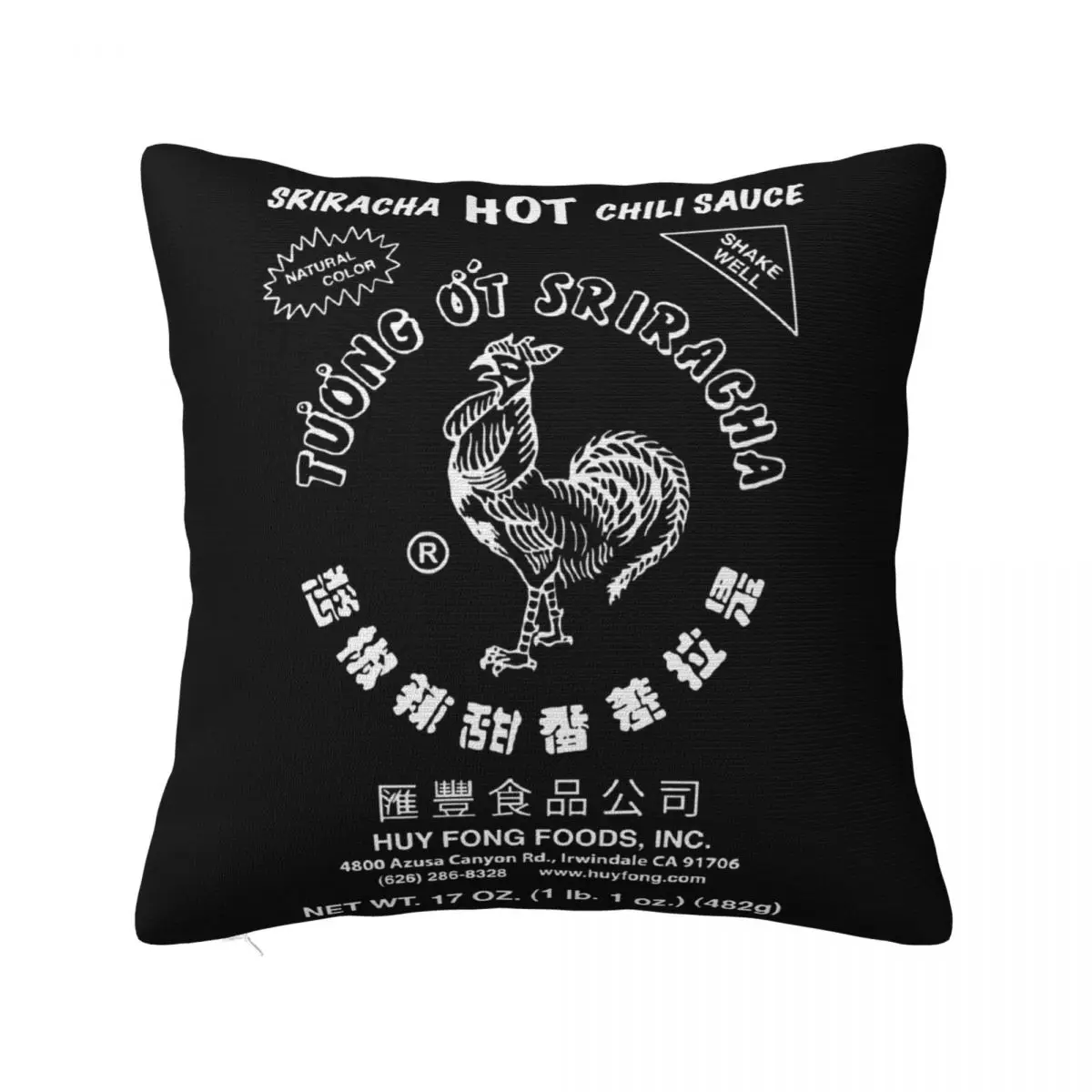 Sriracha Hot Chili Sauce Irwindale Red Mens New Retro Vintage Woman Basic Mens Latest Female Pillow Case