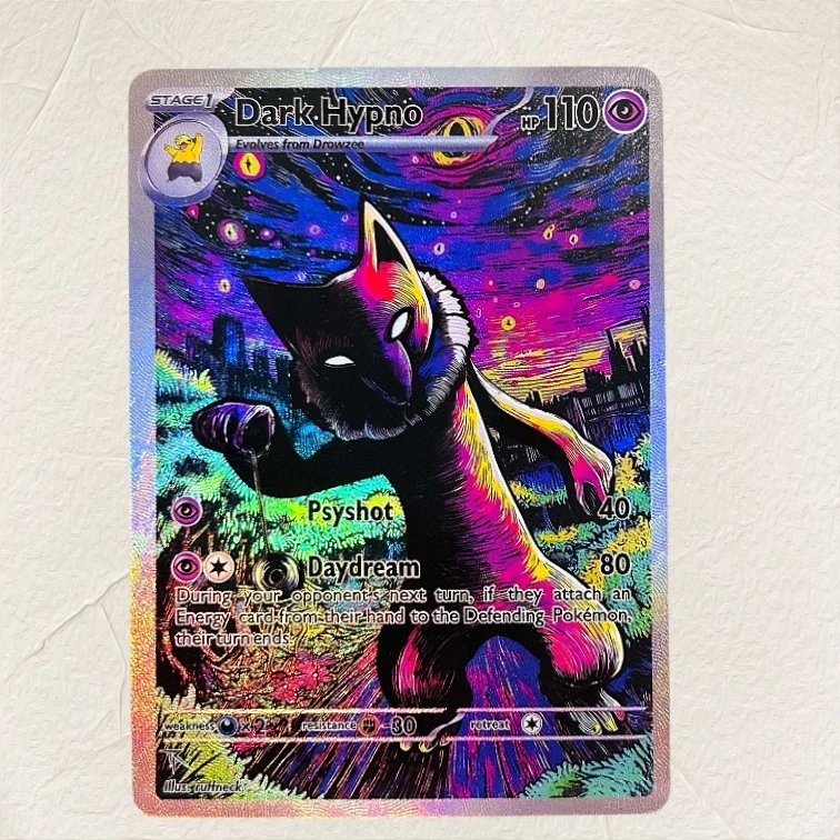 DIY Pokemon 5Pcs Charizard Mew Dragonite Dark Hypno Holographic Texture Cards Perfect Condition Classic Anime Collectible TCG - view 4