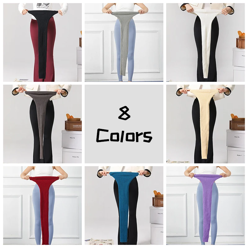 Women Dance Wool Knitted Socks Larger Ultra Elastic Winter Warm Yoga Fitness Ballet Dancing Sock Leg Warmers Over Knee Stockings