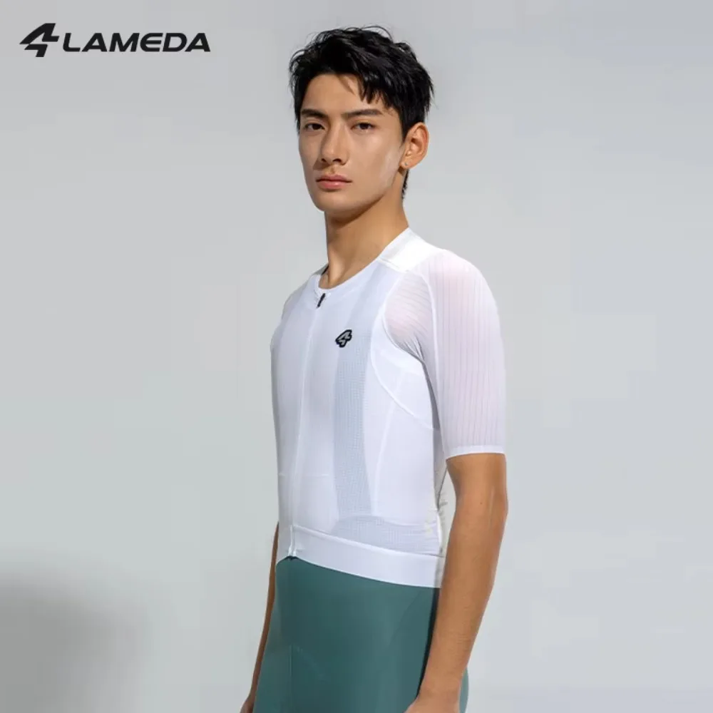 

Cycling Jersey Men UV Protection Cycling Wear 4-Way Stretch Cycling Jersey Summer