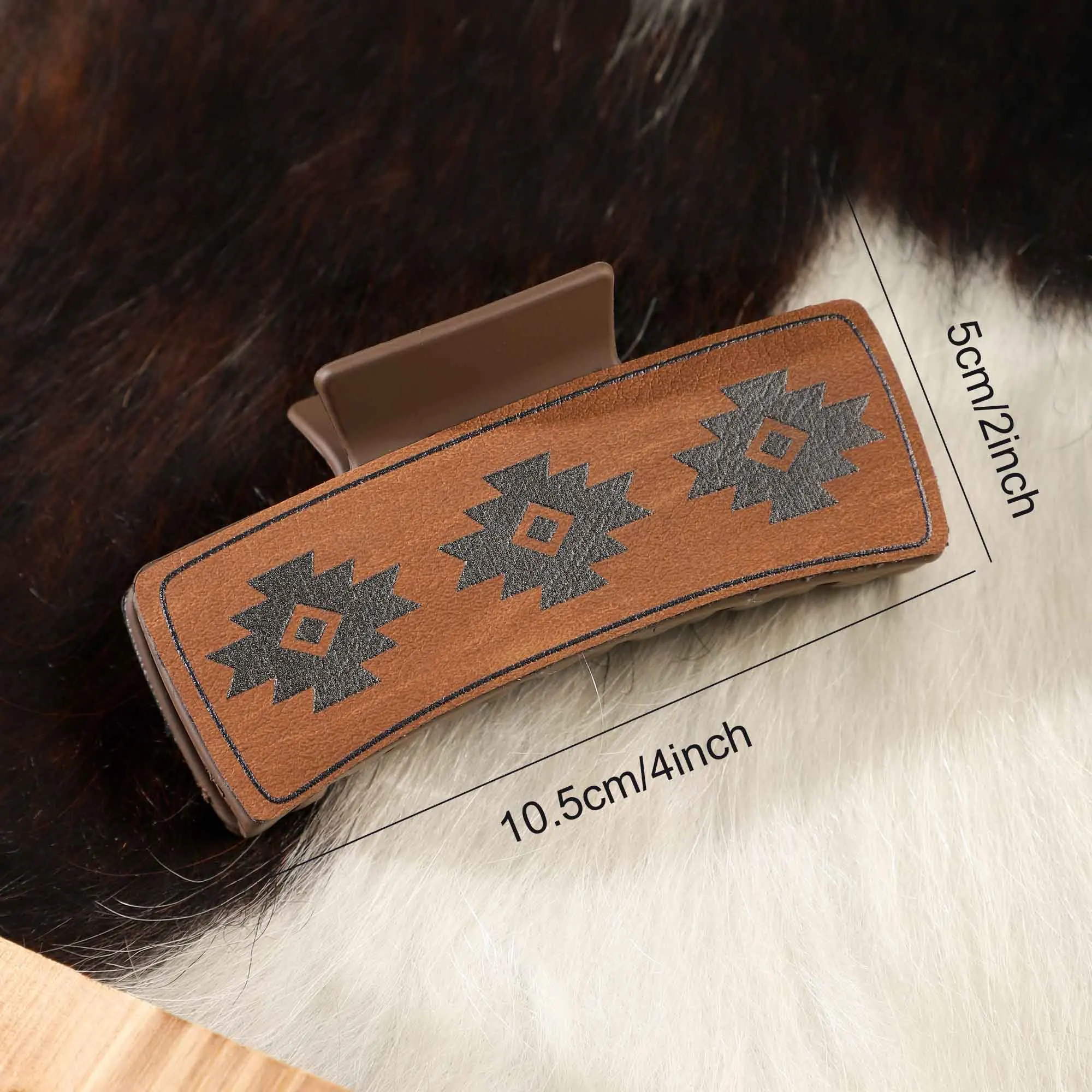 4 pezzi fermagli per capelli in pelle di girasole cactus Yee Haw artigli per clip per le donne boutique all'ingrosso regalo copricapo accessori per capelli