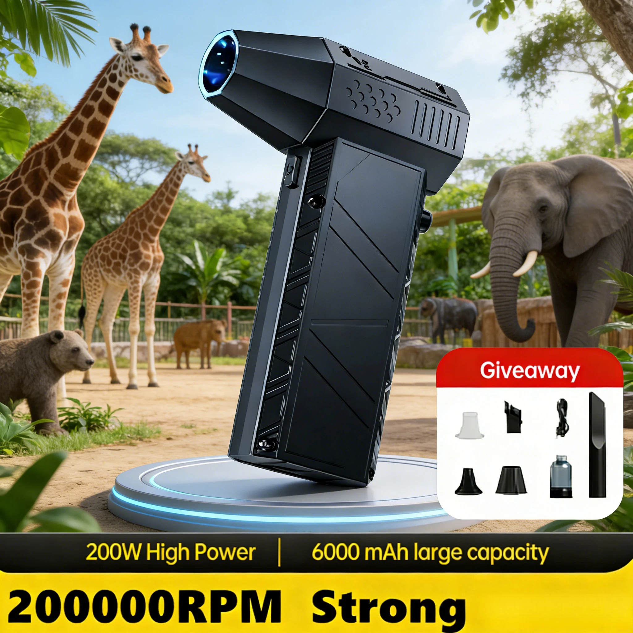 

X6 200000RPM 53m/s 2-in-1 Blower Vacuum | Violent Fan Type-C Rechargeable Cleaner