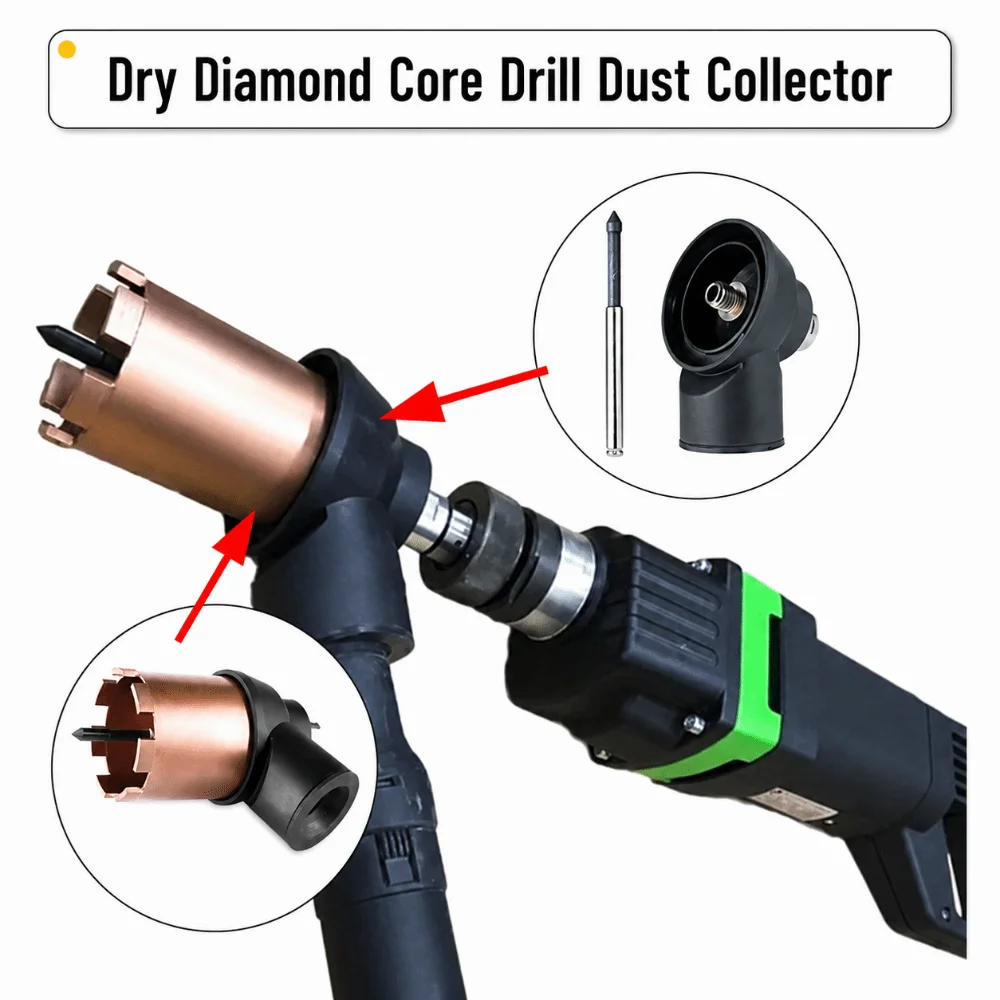 M22 M18 M16 Thread Dust Collect Cover High Capture Rate Strong Seal Diamond Drill Guard Fast Assemble Hard Wear Body