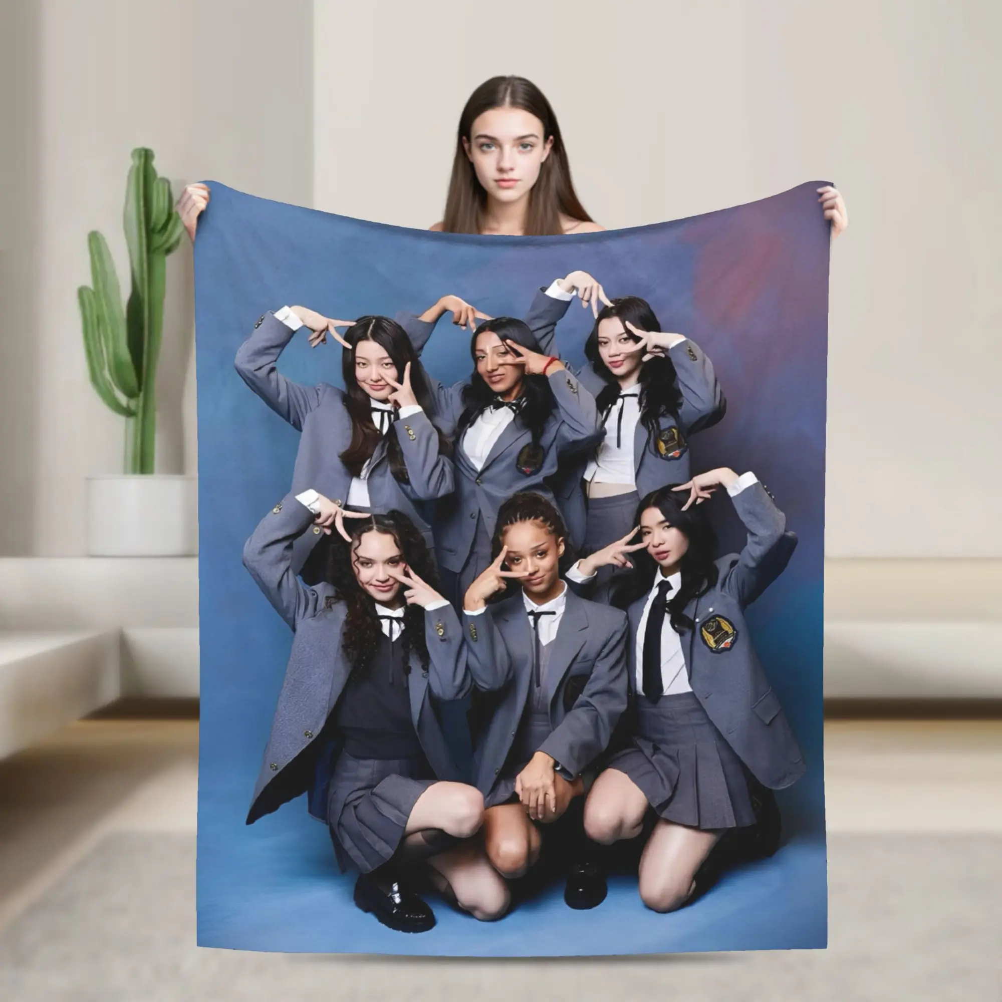 Katseyes Kpop Plush Blankets Yoonchae Megan Fashion Throw Blanket for  Sofa Bedding Lounge 200x150cm Quilt