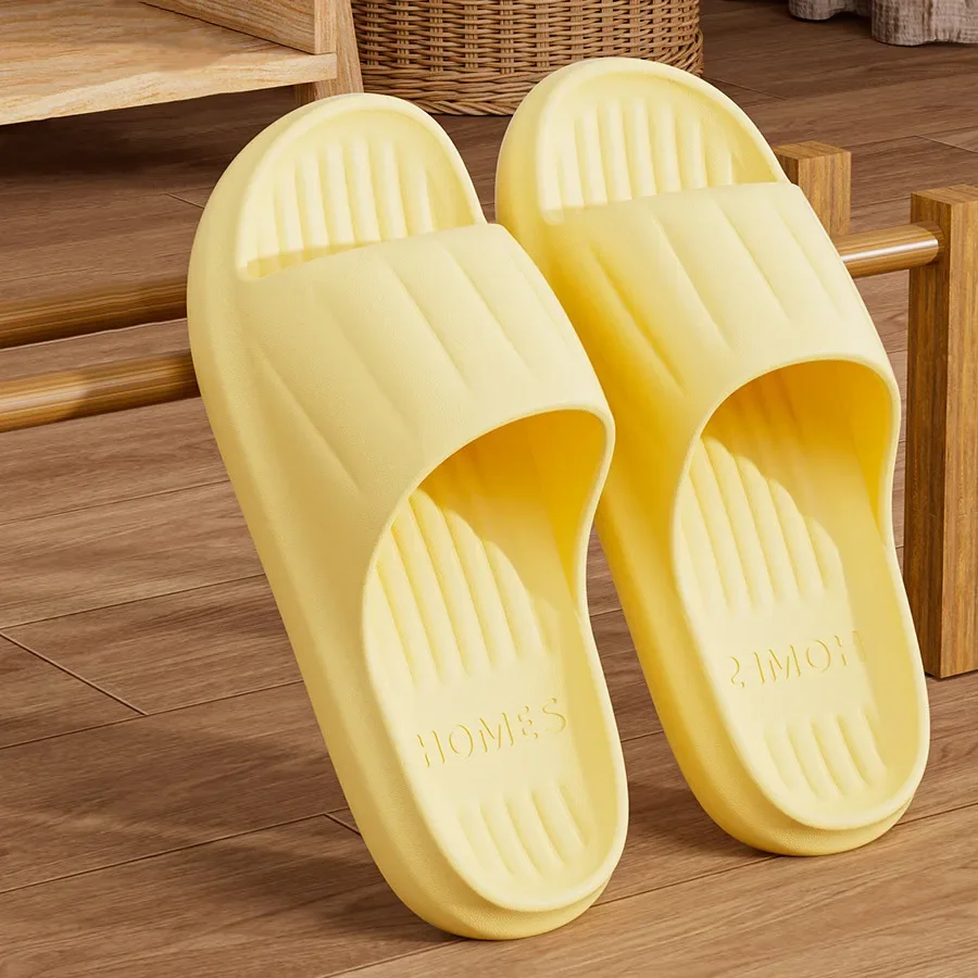 

New Home Slippers Women Summer Sandals Soft Light EVA Slides Men Beach Flip Flops Concise Couples Bathroom Anti-slip Shoes