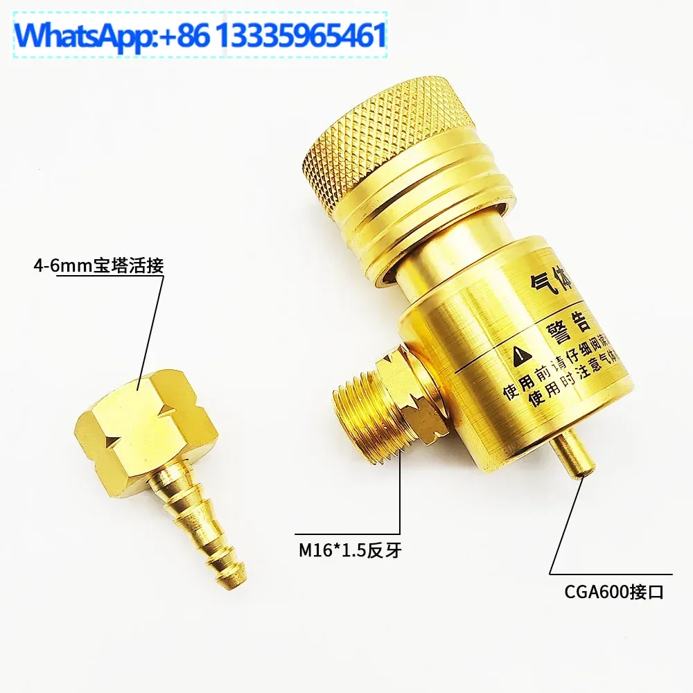 

MAPP oxygen welding torch gas pressure reducing valve 4-6mm pagoda live connection Manpu all copper pressure regulating valve