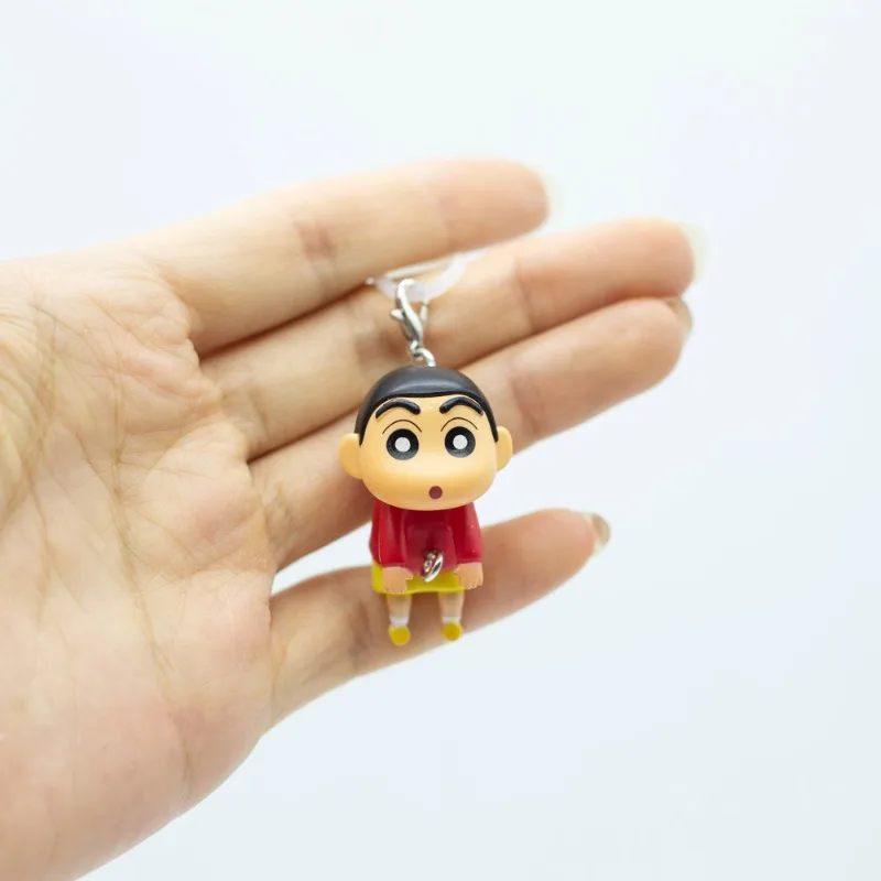 Figurki Miniaturowe Crayon Shinchan w Kapsułkach, Zawieszki, Niespodzianki w Pudełkach, Model Zabawki Anime, Figurki Kolekcjonerskie, Ozdoby