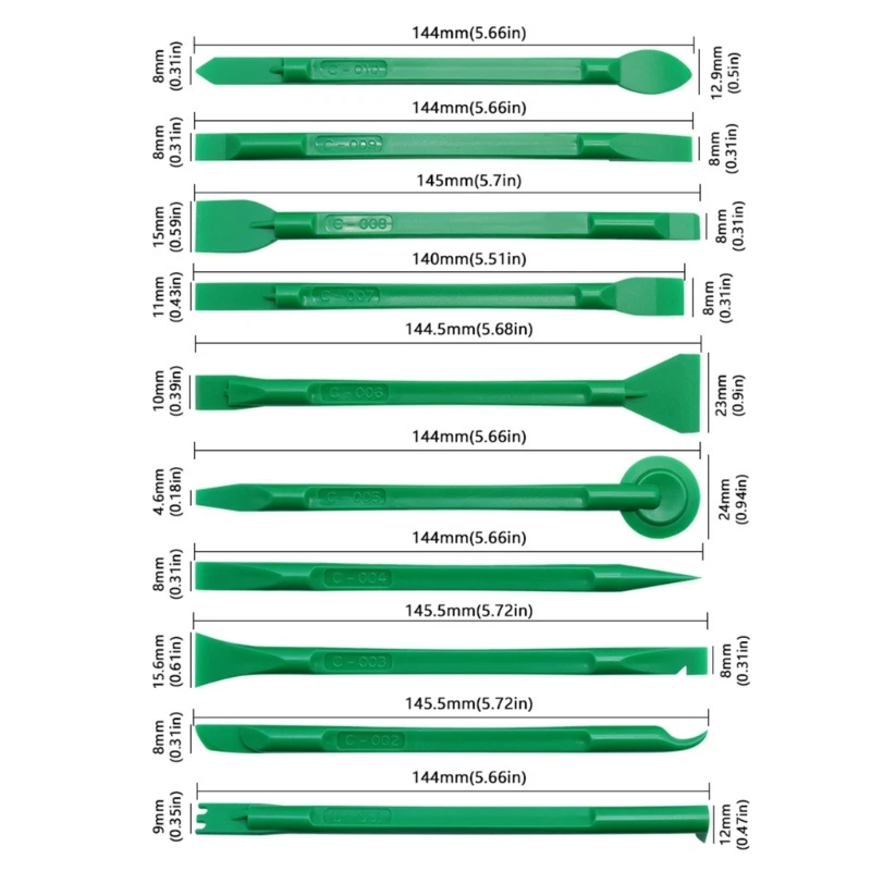 DONG 10Pcs/set Plastic Crowbars Repair Tool Disassemble Spudger Computer Tablet PC Opening Hand Tools