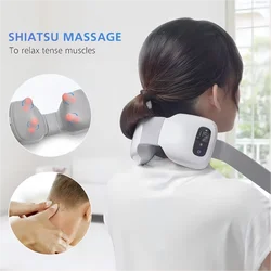 Masajeador inteligente para cuello, hombros y espalda, ABS + PC, diseño de plástico compuesto, masajeador eléctrico 4D Shiatsu para aliviar el dolor de columna Cervical, nuevo