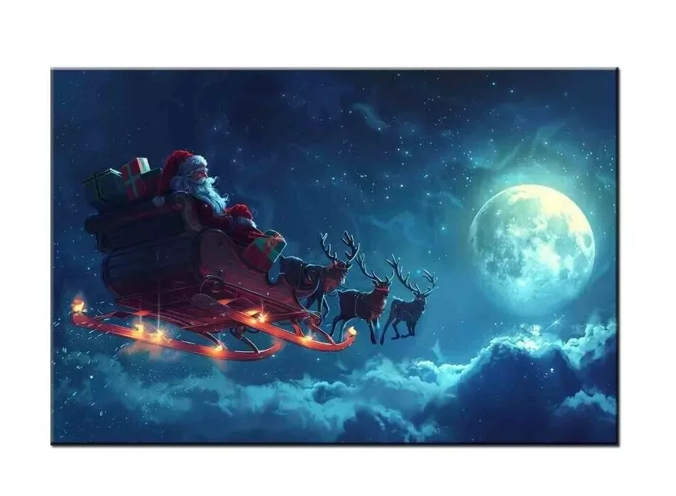 Christmas Special Gifts, Art Picture Print Silk Poster Living Room Decor ,Home Wall