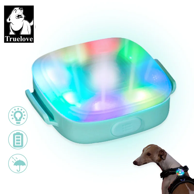 Truelove USB Led Light Pet Dog Tag Led Collar Light Pendant Glow Night Safety Dogs Flashlight for Collar Harness Leash Recharge