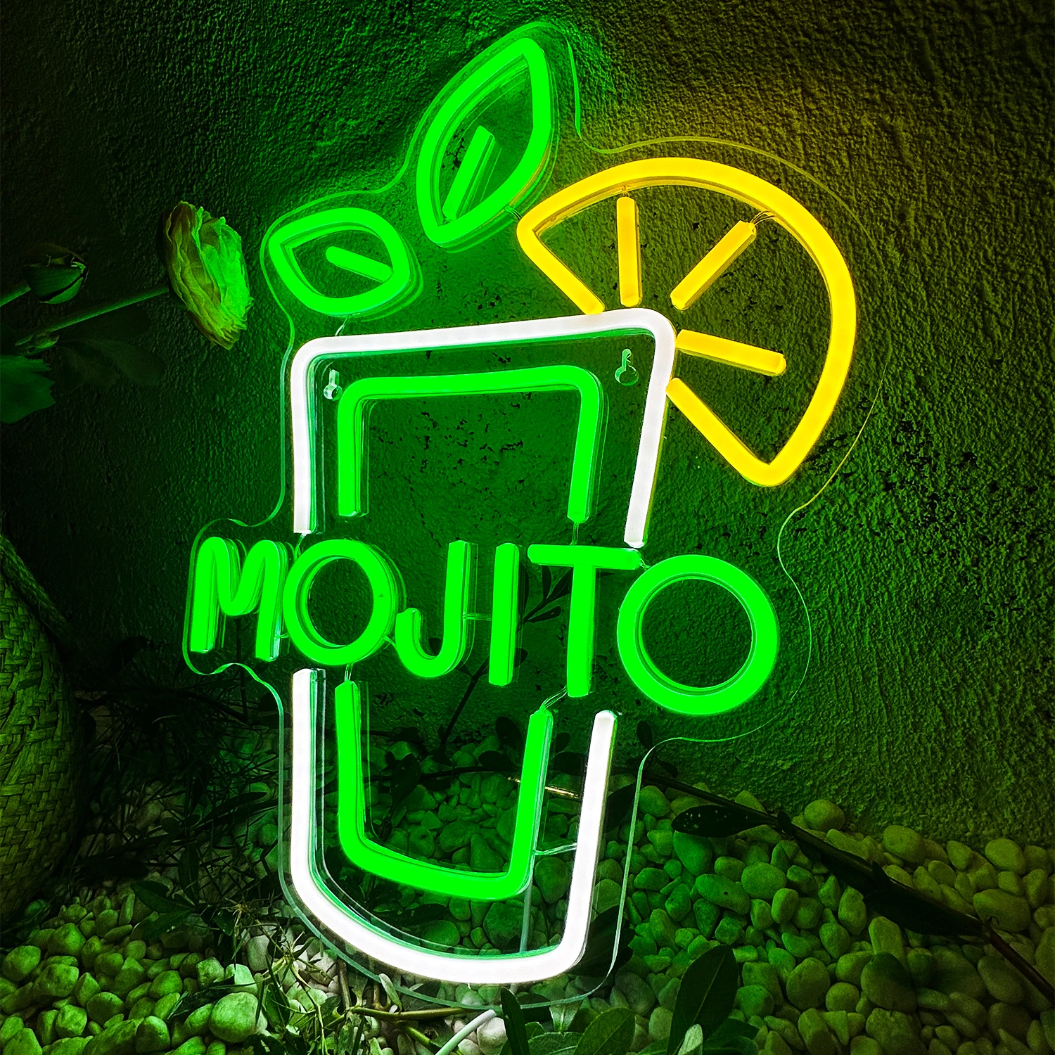 Велосипедный велосипед Mojito из винного дерева, неоновый домашний магазин, бар, искусственная фотокамера, фотосессия, искусство, годовщина, день рождения, атмосфера