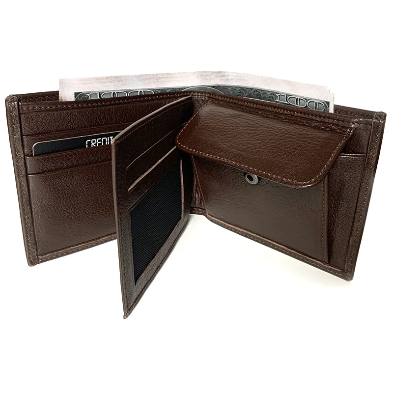 

Luxury wallet high quality real cowhide leather money business card holder pocket purse