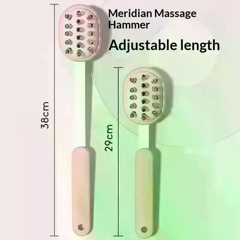 Adjustable Handheld Massage Stick Double Side With Hanging Hole Meridian Massage Hammers Telescopic Multi-Purpose