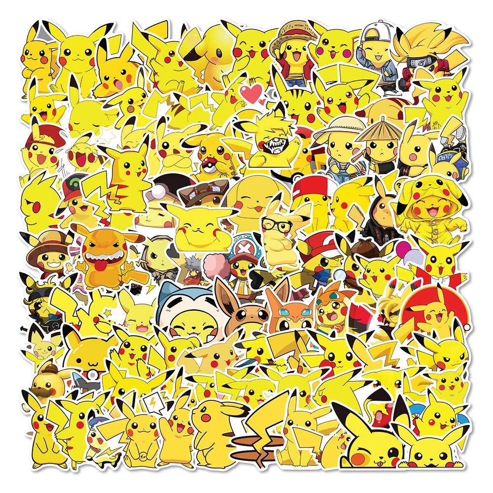 10/30/100ชิ้นน่ารัก Pikachu โปเกมอนอะนิเมะสติกเกอร์ DIY รถยนต์รถจักรยานยนต์กระเป๋าถือเดินทางกีตาร์ตู้เย็นแล็ปท็อปกราฟฟิตีสนุกสติ๊กเกอร์