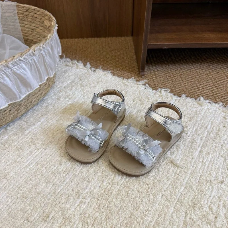 Mädchen-Sandalen Süße Spitze Vielseitige Kinder-Prinzessinnen-Sandalen Offene Zehen Weiche Sohle 2026 Sommer Neue Baby-Lauflernschuhe Rutschfest – Detail 6