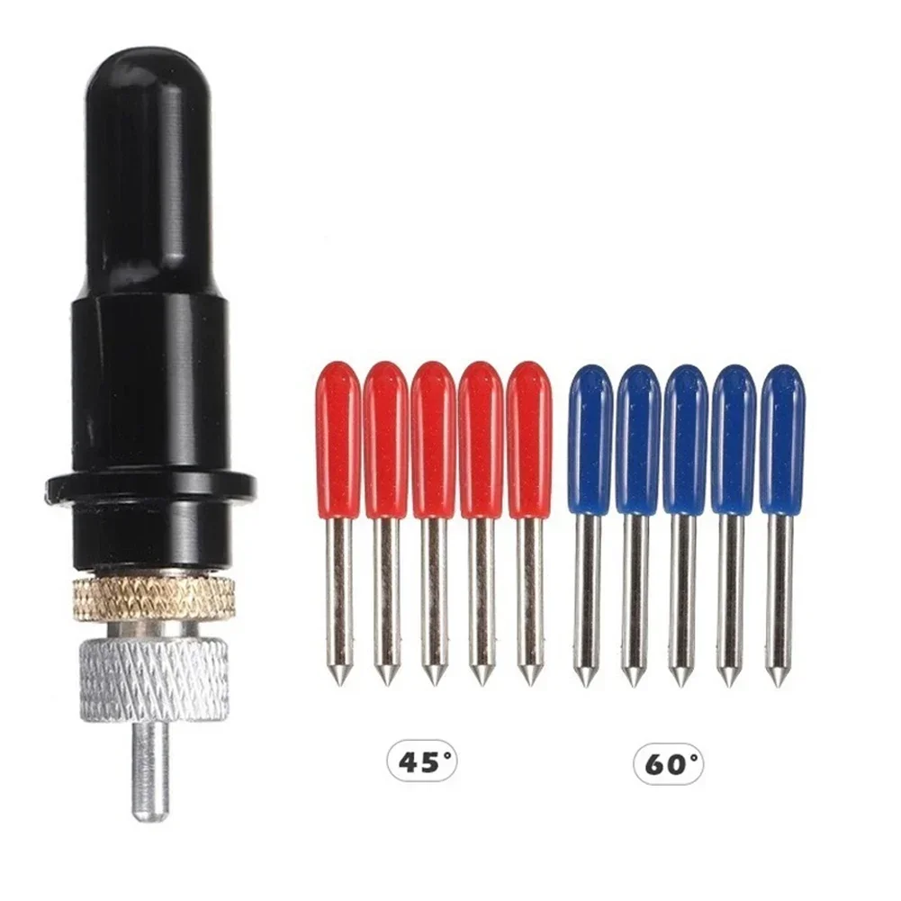 10Pcs Plotter Blade With Roland Blade Holder 45/60 Degree Replacement Blades For Roland Cricut Plotter Blade Knife Cutter Blade