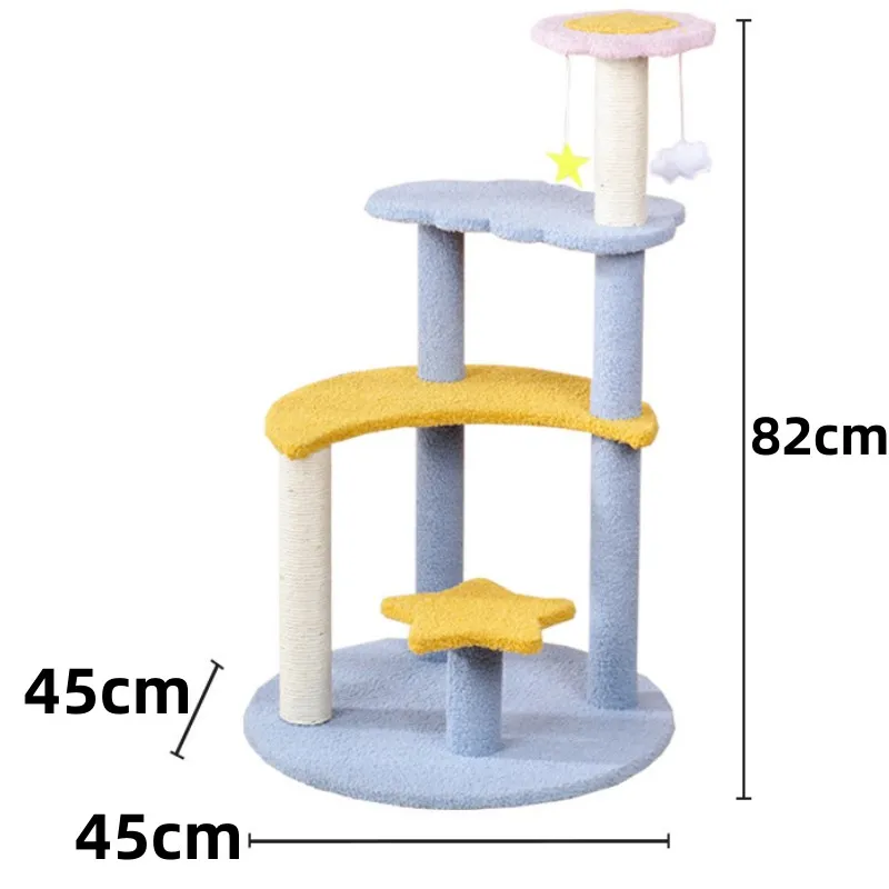 Cat Climbing Frame Cat Scratch Board Sisal Jump Tree House Scratching Post for Cats Training Sofa Protector Pet Toy Pet Supplies