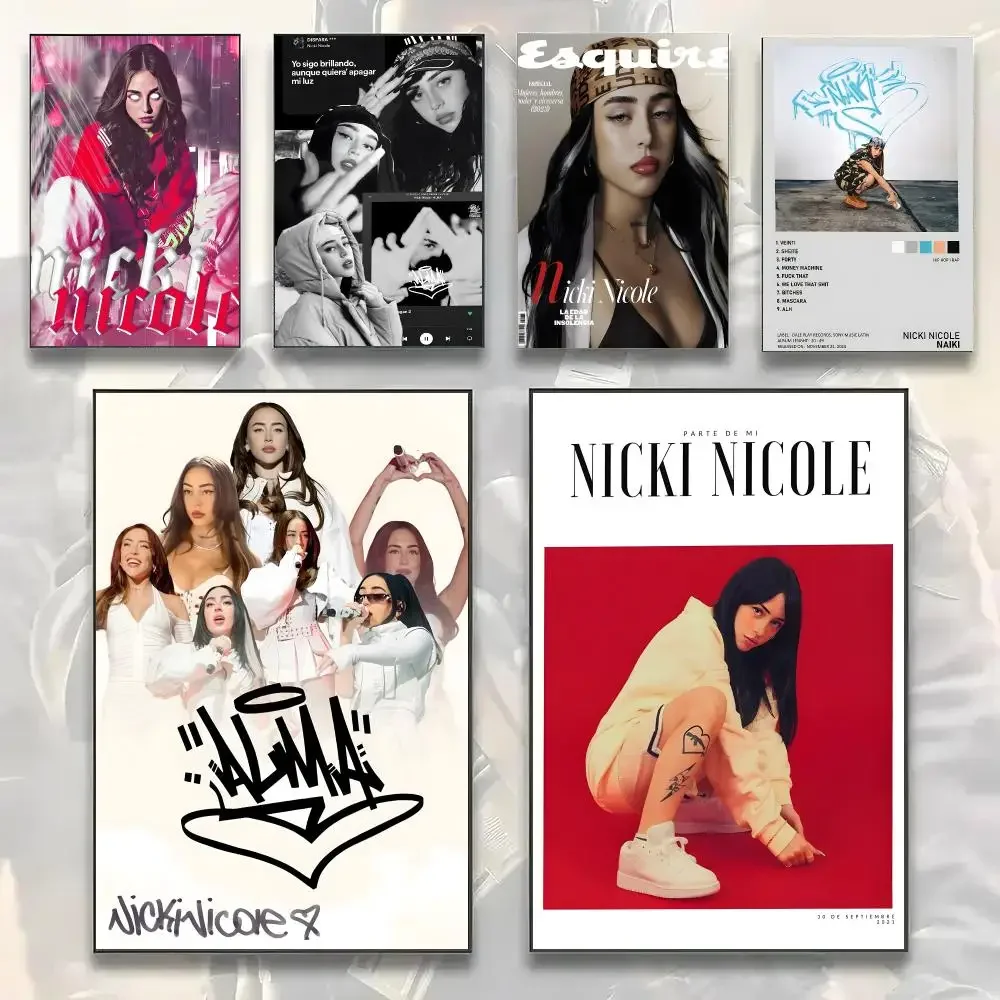 Popular Singer N-Nicki Nicole Painting Calligraphy Modern Canvas Wall Art Prints for Living Room Decor | Wall Decals