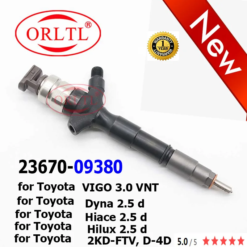 Car Fuel Injector 2367009380 23670-09380 New Injector Nozzle 23670 09380 For Toyota VIGO 3.0 VNT/Dyna Hiace /Hilux2.5 d/ 2KD-FTV