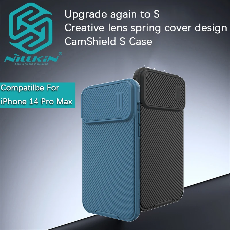 

Чехол Nillkin для iPhone 14 Pro Max Camshield S, чехол для объектива с раздвижным окном, весенний чехол для телефона из ТПУ и поликарбоната