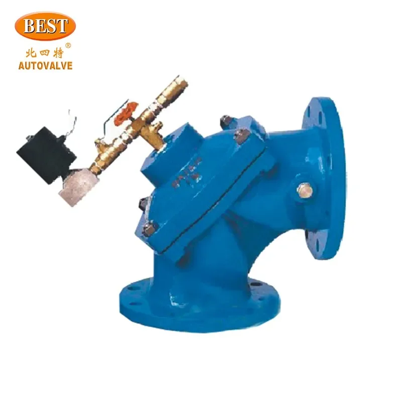 High Quality Shanghai Manufacture 0.6~100bar flange-DN15 100S Hydraulic Control Y Type Angle Mud Valve