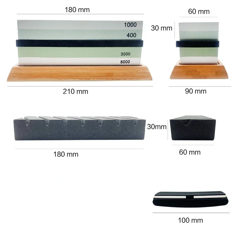 

Set Kitchen Sharpening Stone Professional Whetstone Woodwork Grinding Stone Polishing Sharper Knife Whetstone Tools