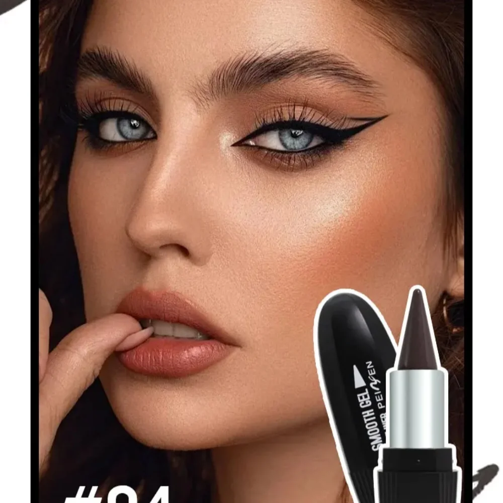 Matte Tapered Velvet Eyeliner Stick Brown Purple Easy To Wear Waterproof Eye Liner Gel Matte Quick Drying Eyeshadow Eyeliner Pen