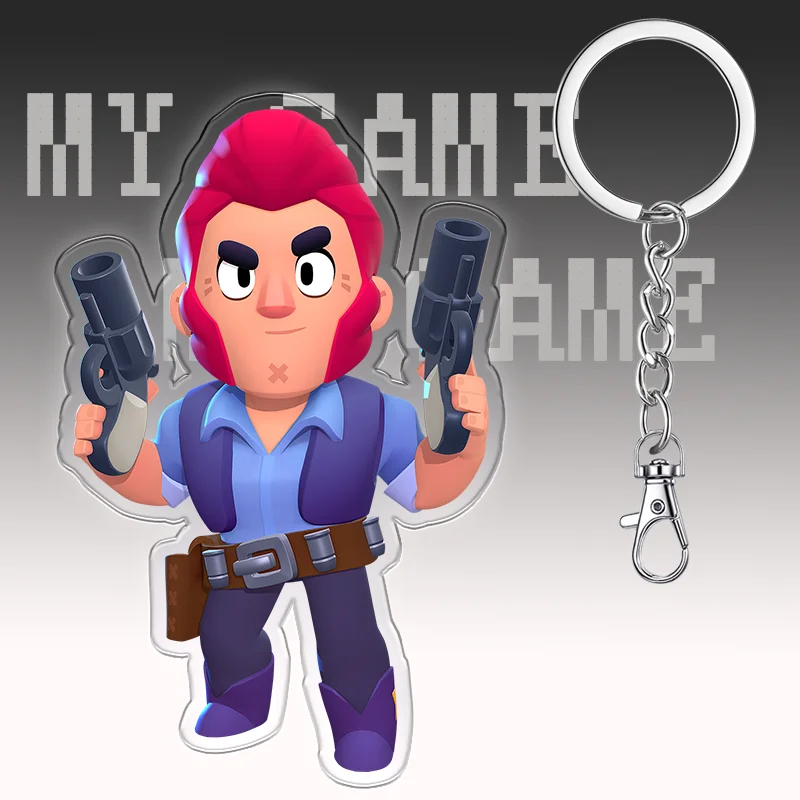 6cm Brawl Stars Acrylic Keychain Game Character Accessory Vibrant Design Perfect for Backpacks Keyrings Pendant Gifts Cartoon