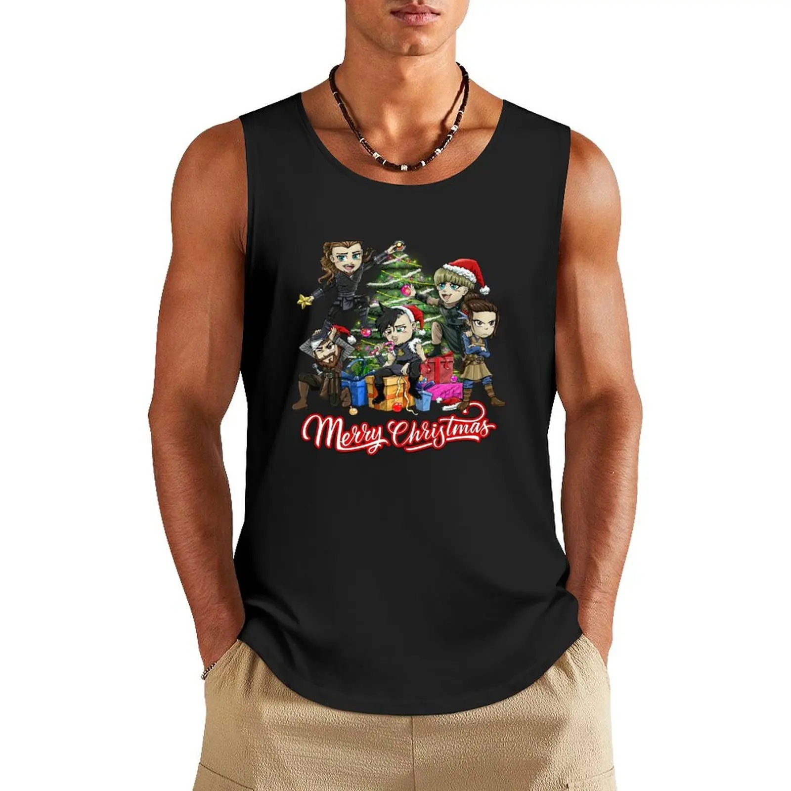 

Chibis Christmas Tank Top anime clothes Sports clothing Men's sleeveless t-shirt