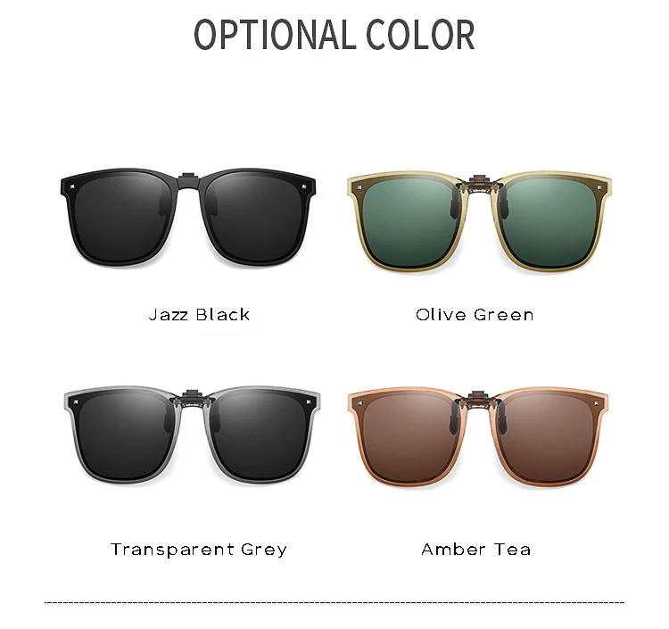 Faltbare tragbare Sonnenbrille clips polarisiert uv400 anti uva uvb übergroße quadratische hoch klappbare Sonnenbrille lentes de sol mujer – Detail 9