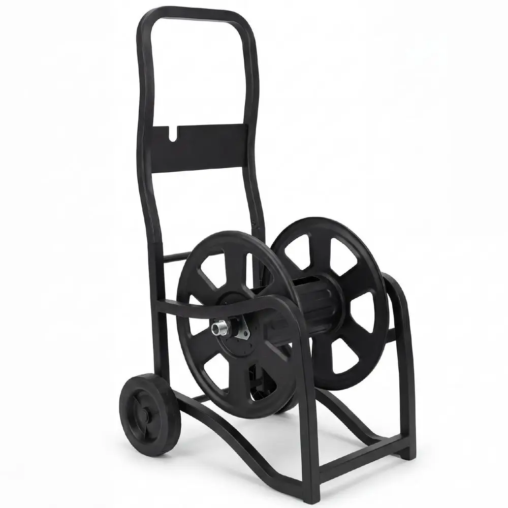 

Hose Reel Cart, Heavy Duty Metal Water Hose Cart with Wheels, Holds 200FT x 5 8 Hose, LeakProof Aluminum Water System, AntiBurs