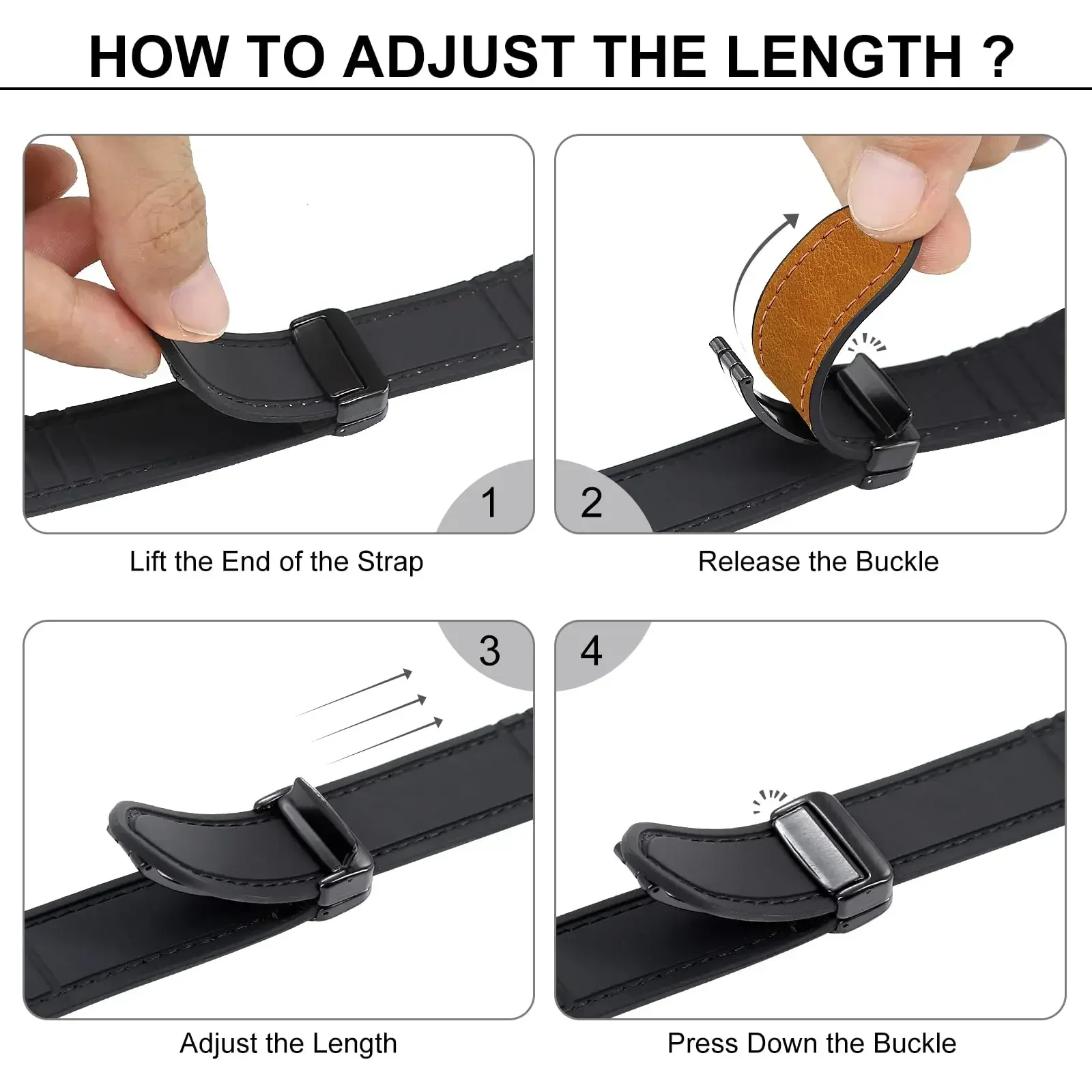 Leder + Silikonarmband für Apple Watch Band Ultra 49 mm 44 mm 45 mm 41 mm 46 mm 40 mm 42 mm Magnetarmband iWatch Serie 10 9 8 7 6 – Detail 2