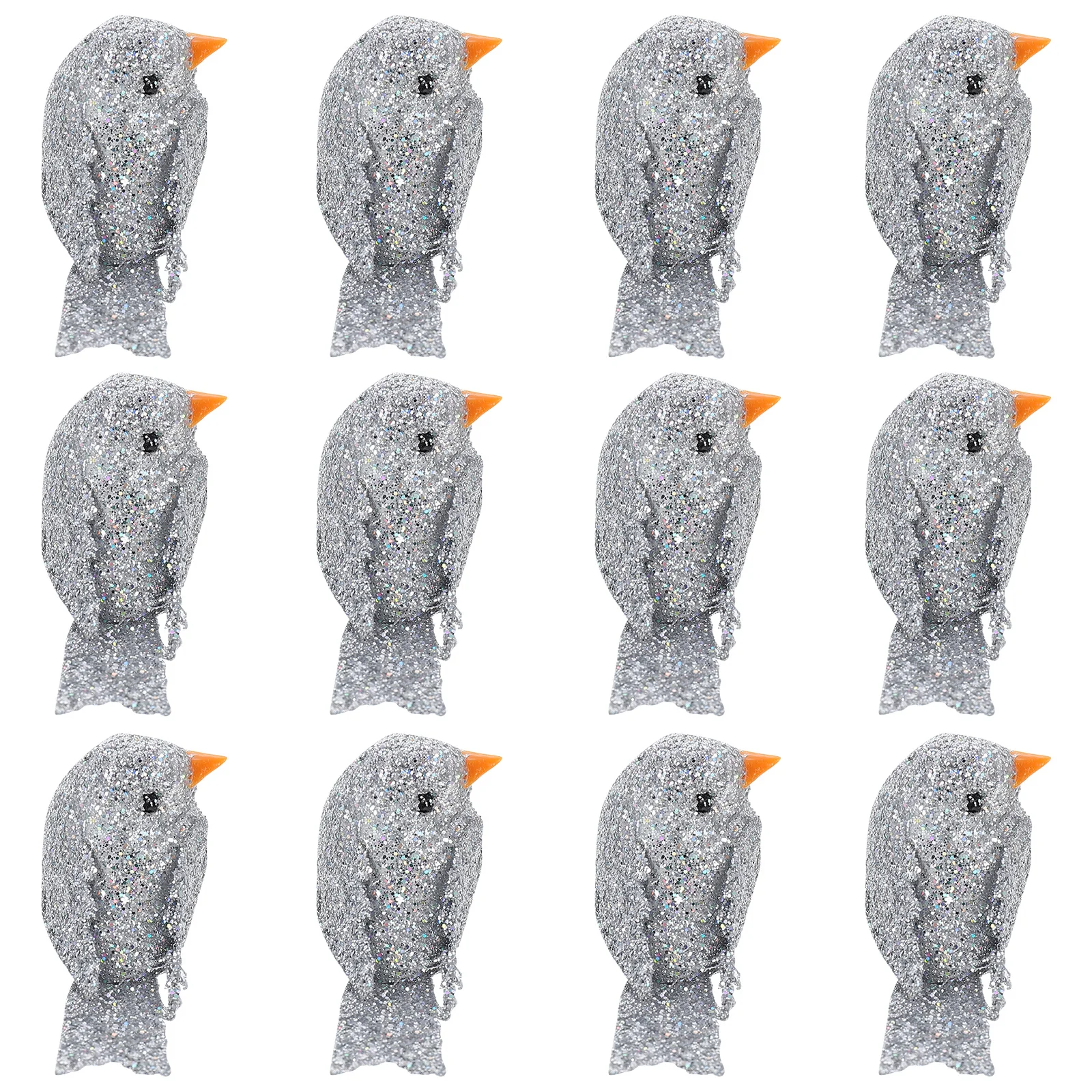 

12Pcs Christmas Tree Foam Birds Decor Unique Design Comfortable Touch Suitable for Wreath Xmas Themed Birds Decor