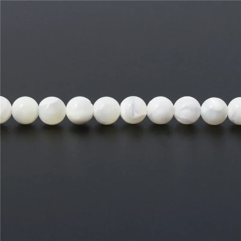 

Natural Mop Shell Round Beads 4 6 8 10mm For DIY Jewelry Making Pendant Bracelet Necklace