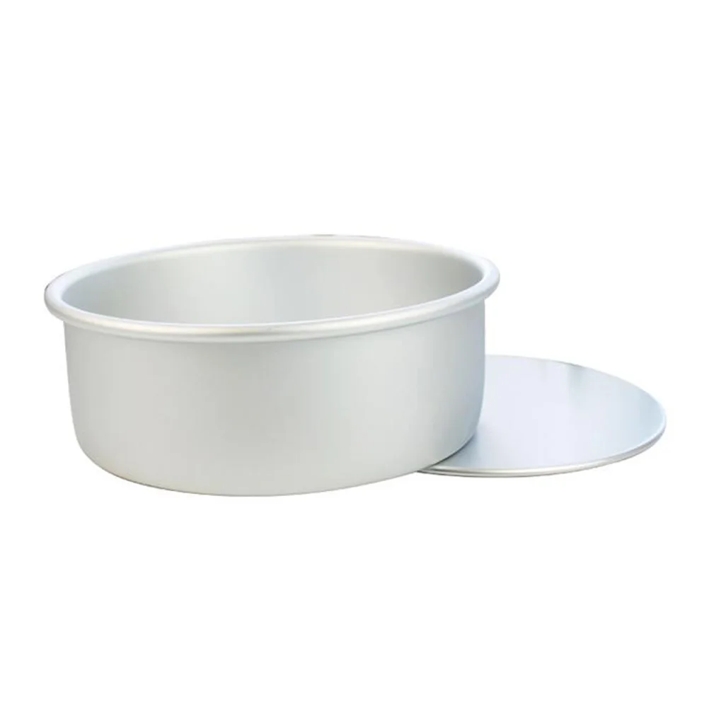 

4 Pcs Cake Baking Mold Nonstick Aluminum Alloy Round Tray Removable Bottom Mini Pan Perfect for Cookies Fruits Pudding Chocolate