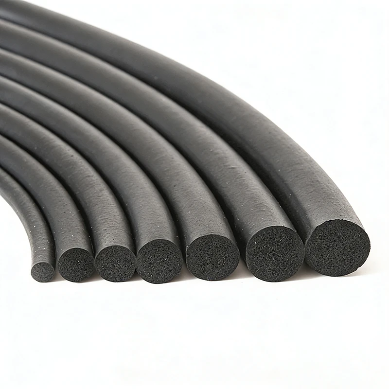 1/10/20M Black EPDM Rubber Foam Sealing Strip Round Sponge Cord Bar for Home Construction Gaps and Joints 2~30mm