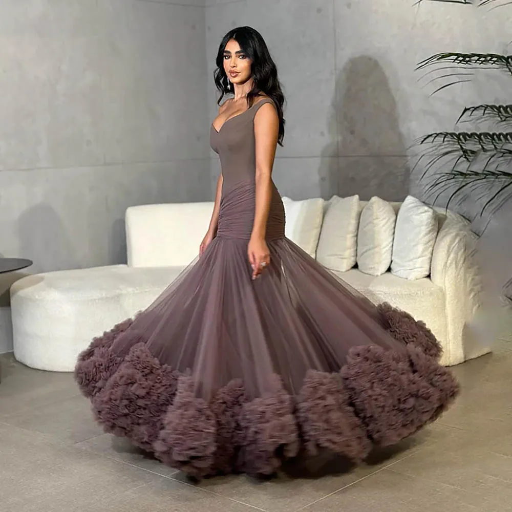 

2024 Women's Off Shoulder Simple Tulle Formal Evening Gown Elegant A-Line Party Floor Length Prom Dress