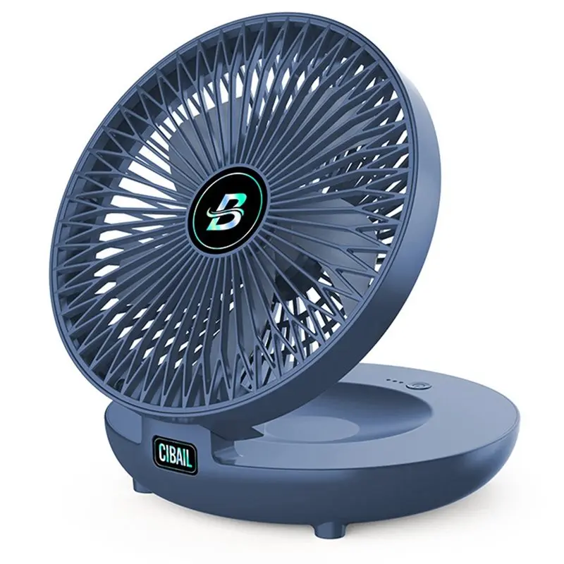 【PRACTICAL ITEM】2X Household Dual-Use Kitchen Fan,3 Speed Foldable Desk Wall Mount Fan, 90° Adjustable Portable Fan,B