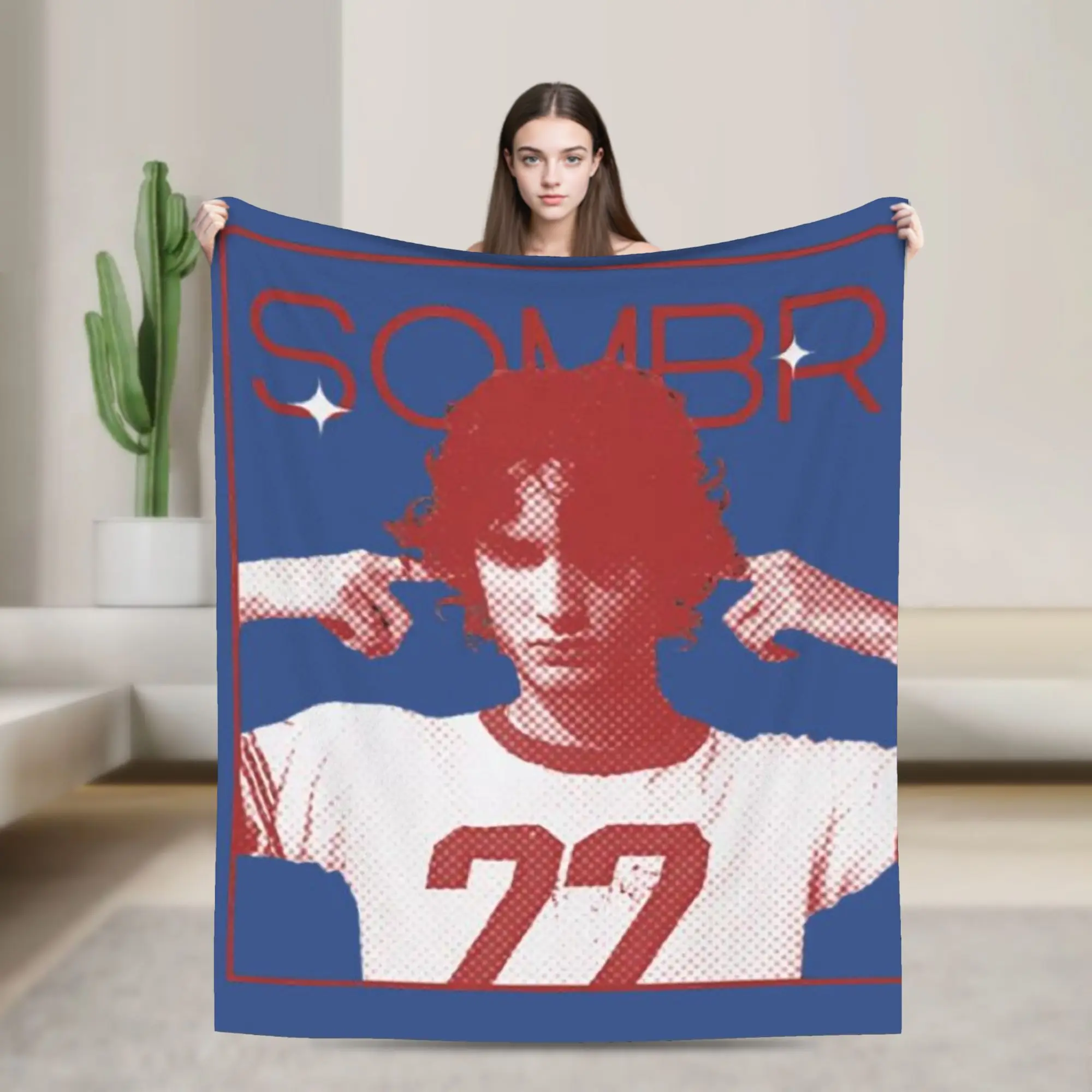 Sombr Music Warm Blanket  Decorative Plush Bedding Throws Novelty Couch Chair Flannel Bedspread Sofa Bed Cover