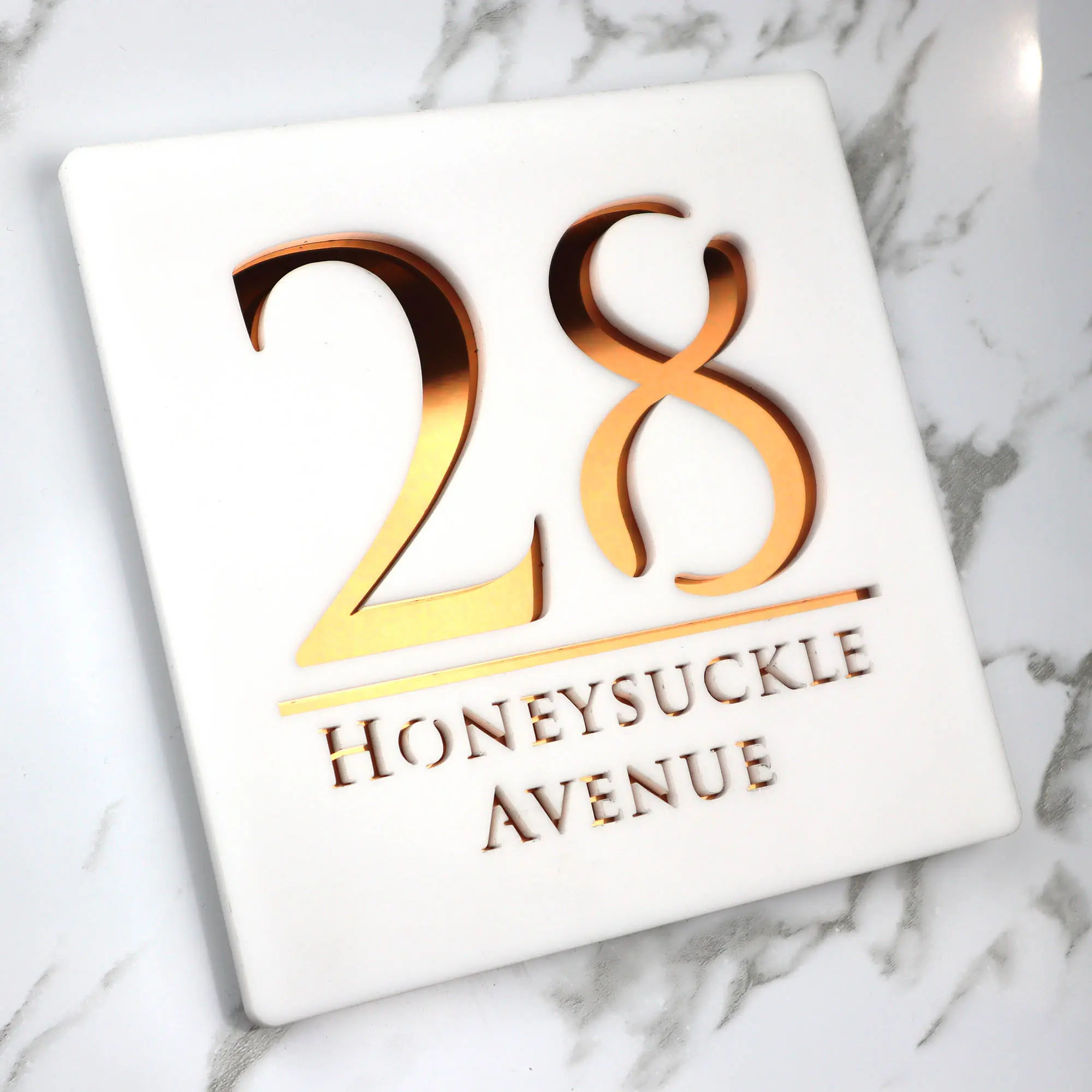 

Personalized Custom Acrylic House Numbers Sign Door Address Street 3D Number Plaques Outdoor Name Decor Plate