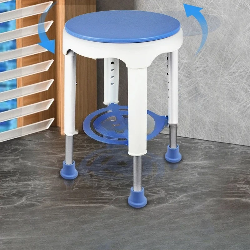 Rotatable Stool Anti-slip Bath Chair 6 Gears Height Adjustable Bath Tub Shower Chair Seat For Pregnant Woman Elderly
