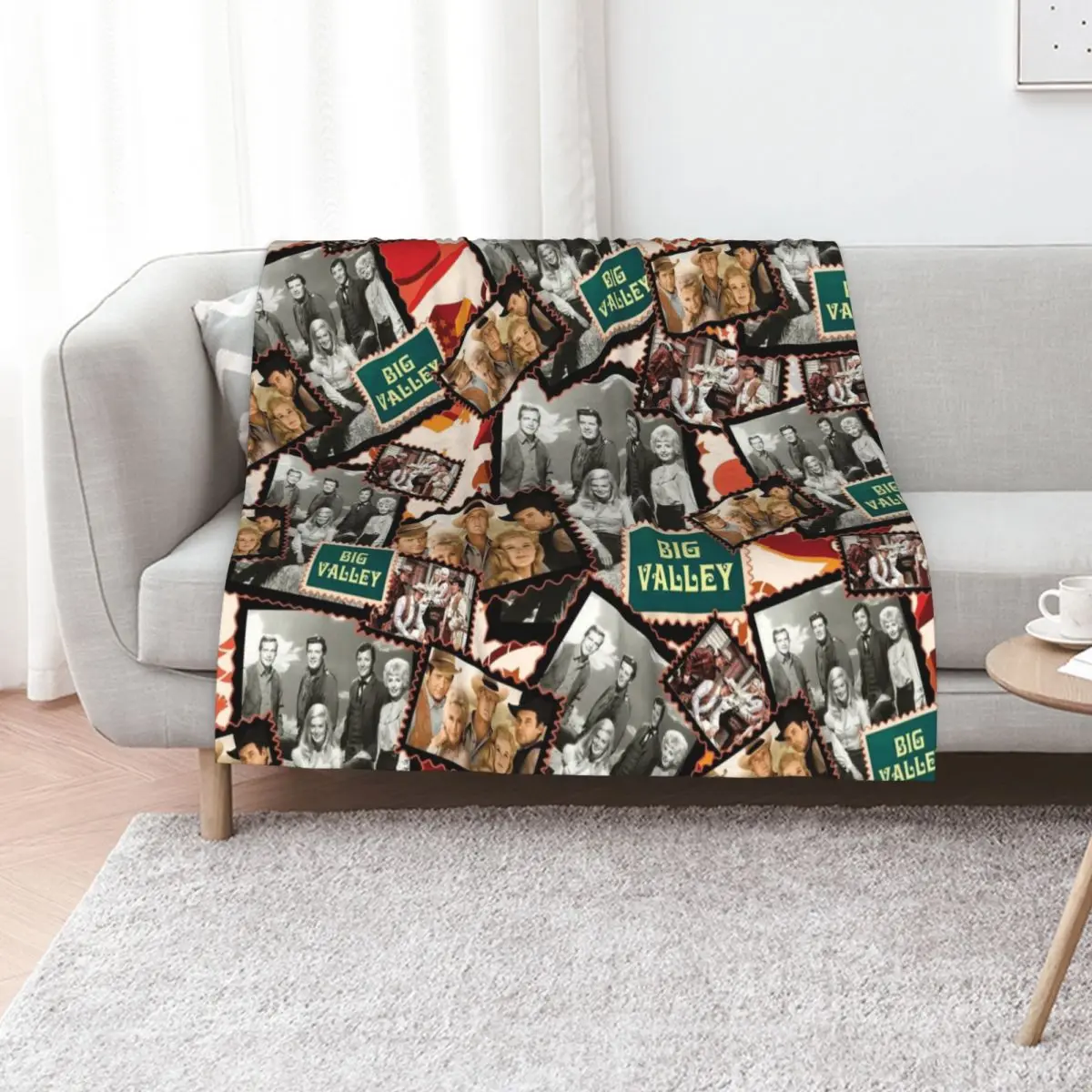 Big Valley, Barkley Ranch in the Wild West, 1960's Series Throw Blanket Luxury Brand Soft Big Sleeping Bag Blankets