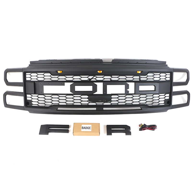 2024 New Style Front Grille With Amber Light Fit For Ford F250 350 450